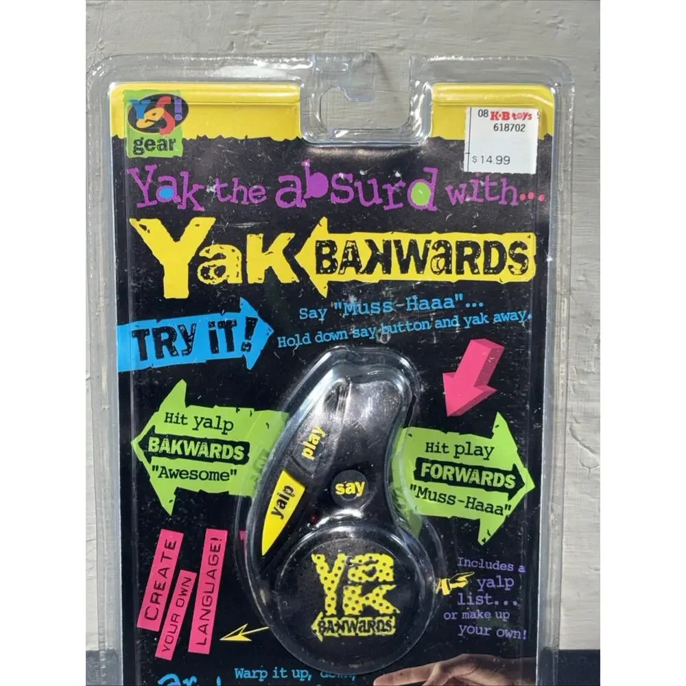 1996 Yak BakWards Audio Recording toy Yes! Gear